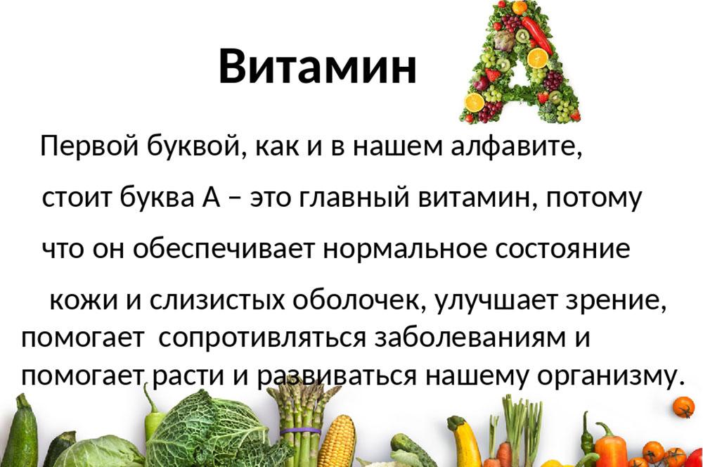 Витамин A и польза