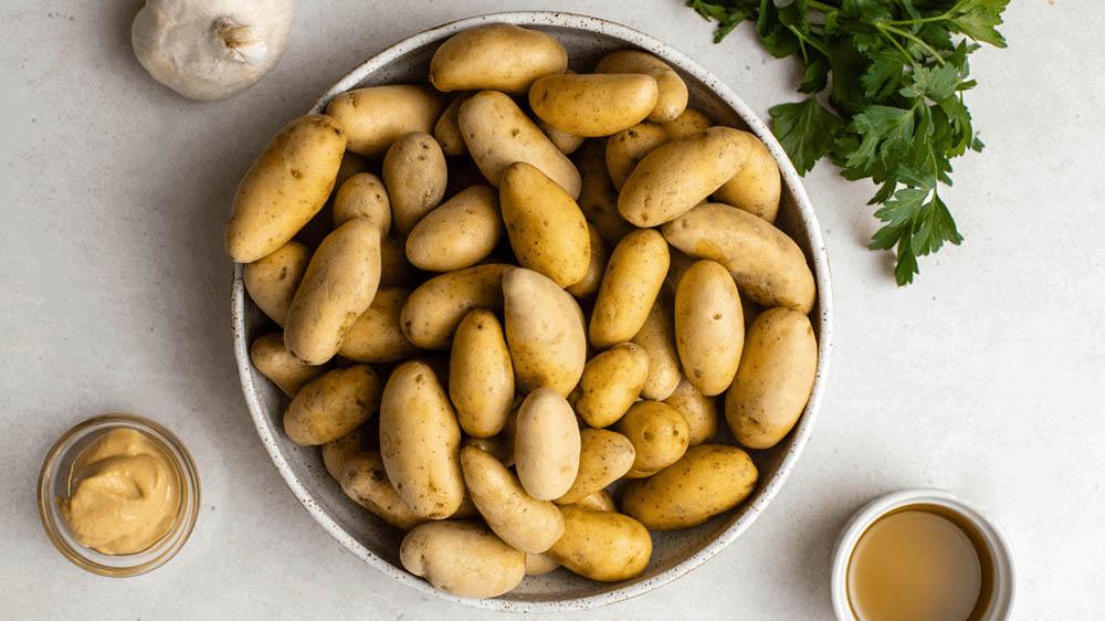 Картофель, масло, горчица
