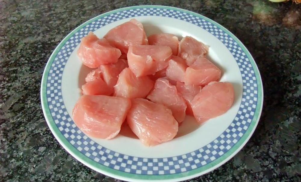 Кубики из индейки
